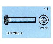 skrutky DIN 7985A tvar H